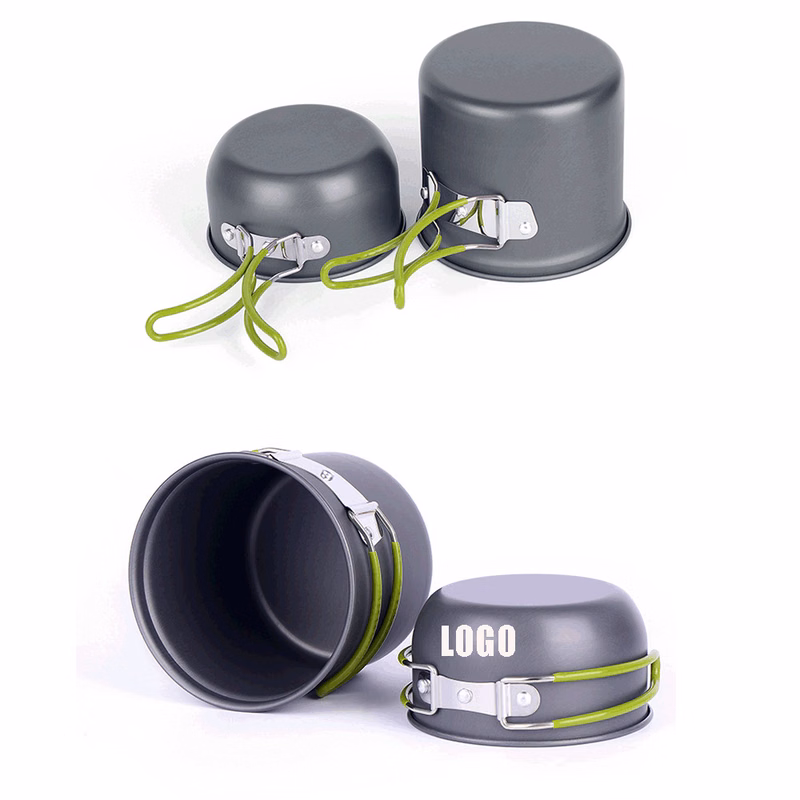 Camping Cookware Mess Kit / Backpacking Pot Gear Camping Cooking Pots and Pans Set