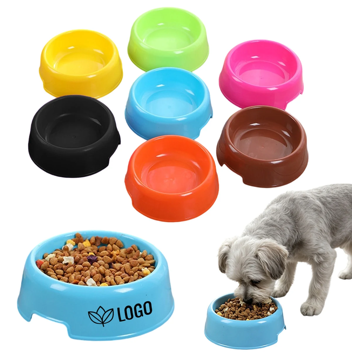 MOQ20 Candy Color Cat & Dog Pet Bowl 1