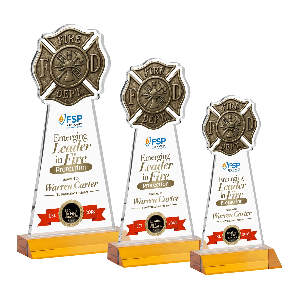 Fire Dept VividPrint™ Award - Amber 1