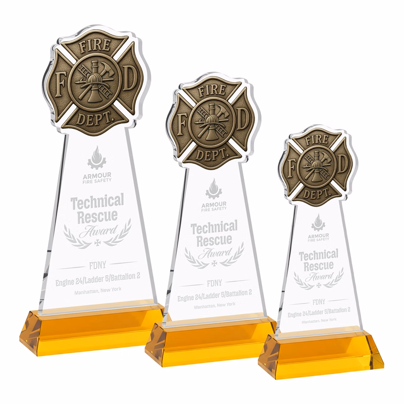 Fire Dept Award on Hartford Base - Amber