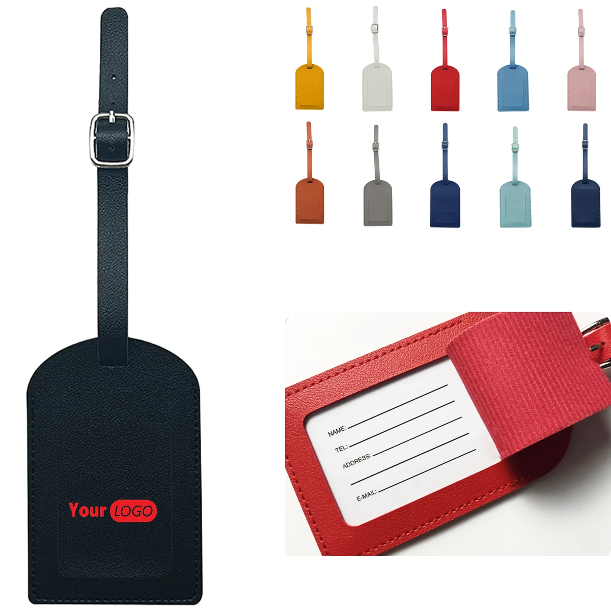 Premium PU Leather Luggage Identifier 1