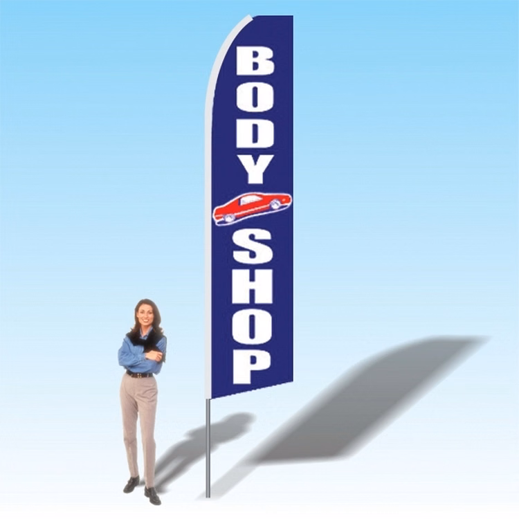 15FT Body Shop Advertising Banner Flag