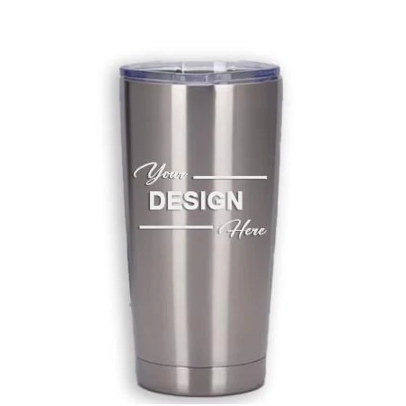Drinkware: 20 OZ Tumbler (SILVER) with Lasered (CU 1
