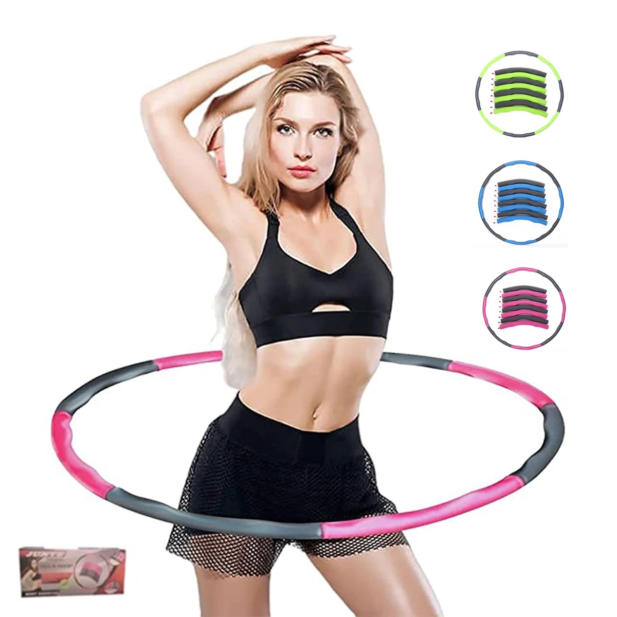 Exercise Fitness Weighted Hula Hoops For Loss Detachable 1