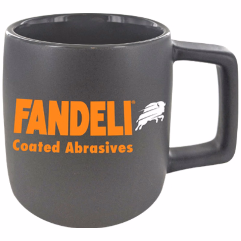 14 oz Spartan Grey Silk Matte Out Dark Grey In Ceramic Coffee Mug