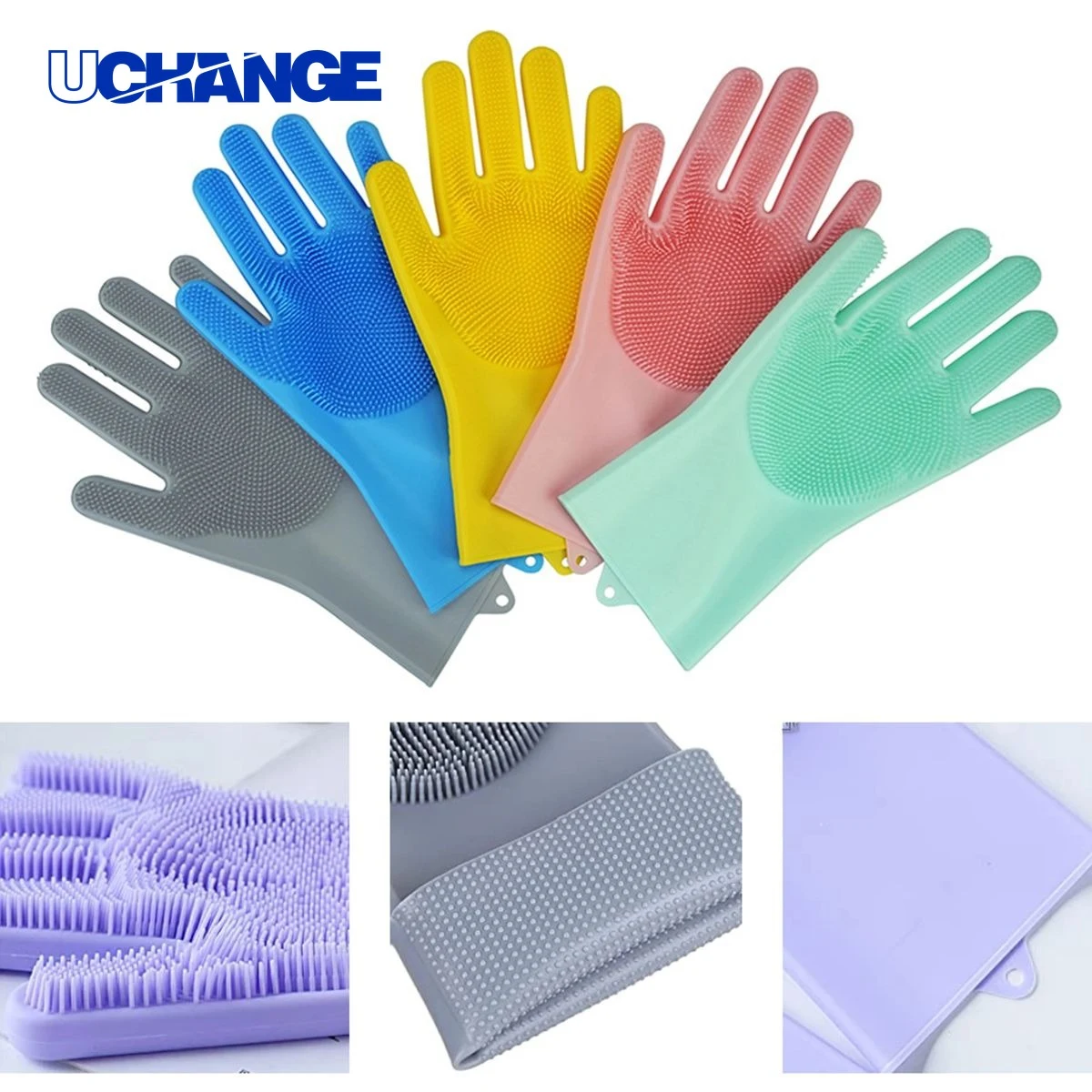 Silicone Kitchen Washing Gloves 1