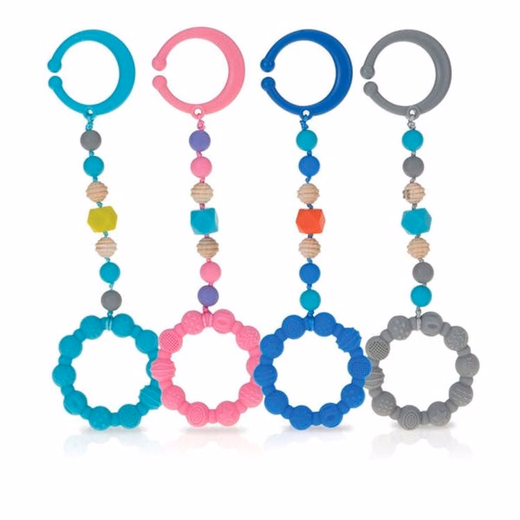 Nuby Soothing Tagalong Teether - Assorted Colors 3M+