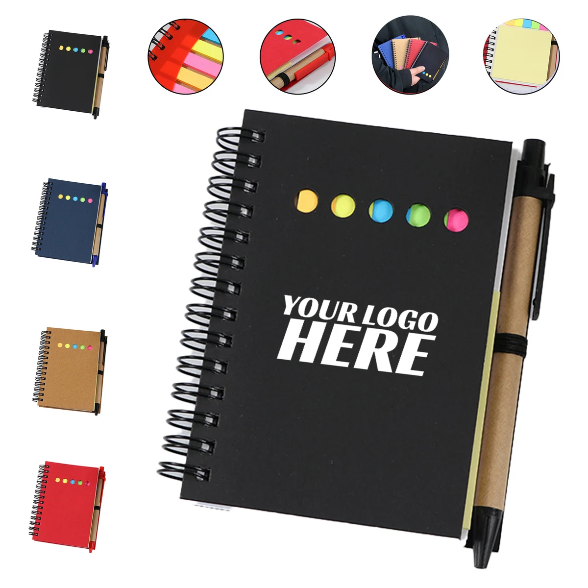 Spiral Notepad With Pen In Holder 1