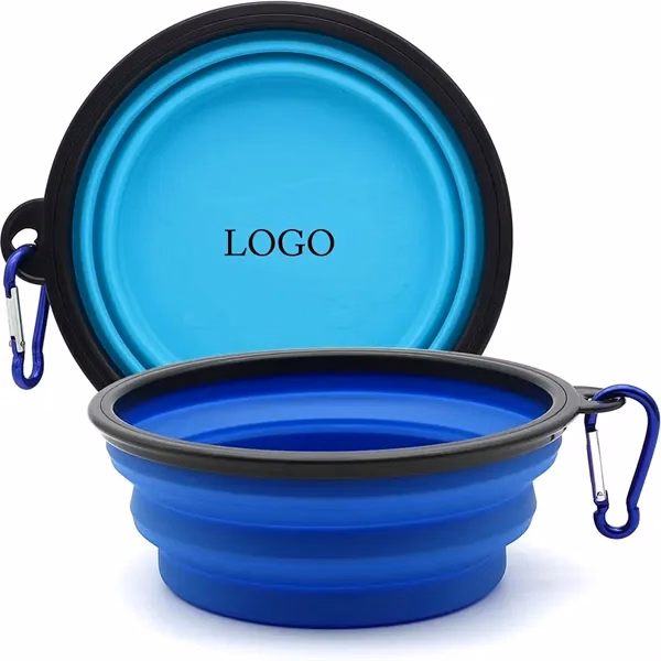 Custom Collapsible Pet Bowls with Carabiner Clip Attachment — Travel & Outdoor Giveaway