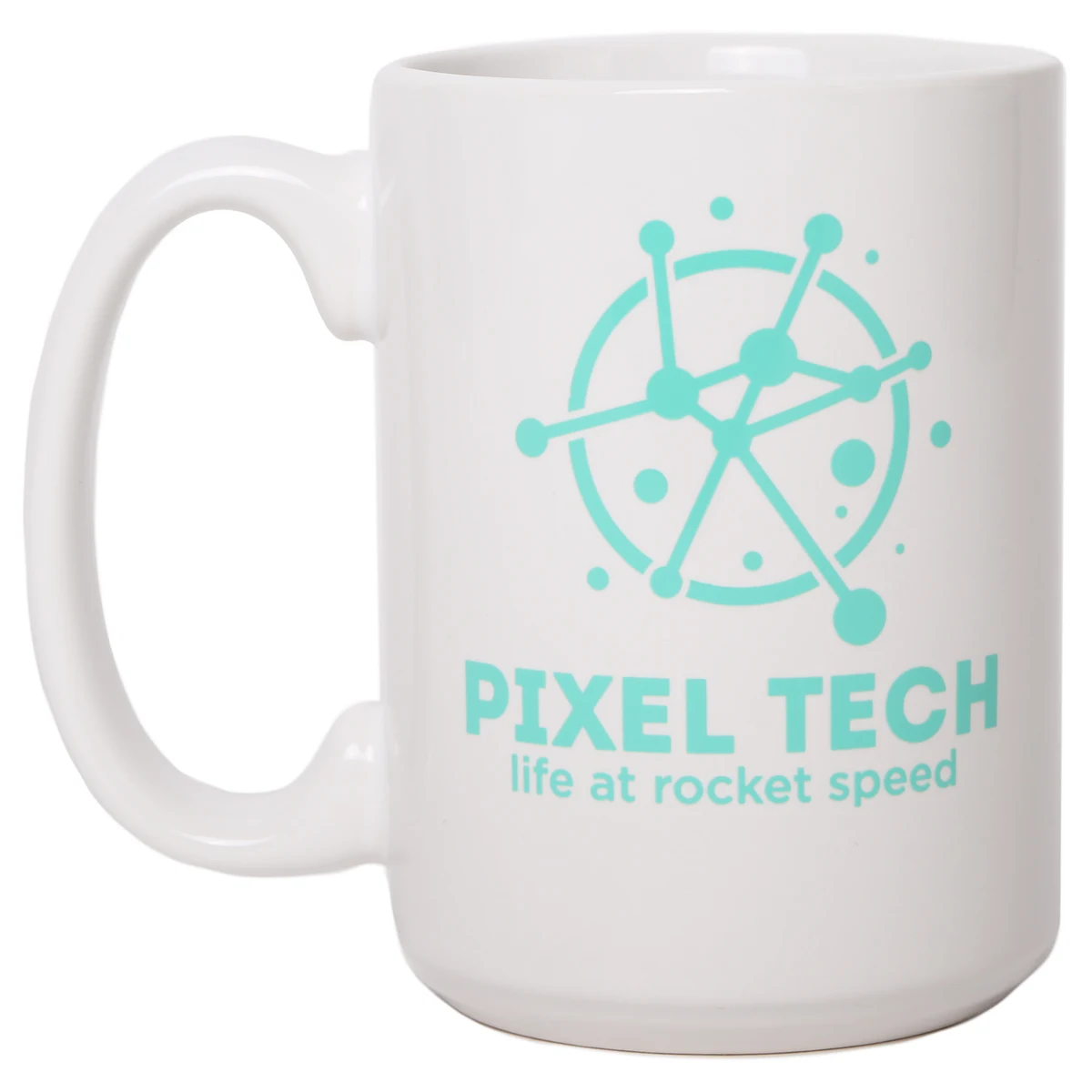 15oz White Ceramic Mug 1