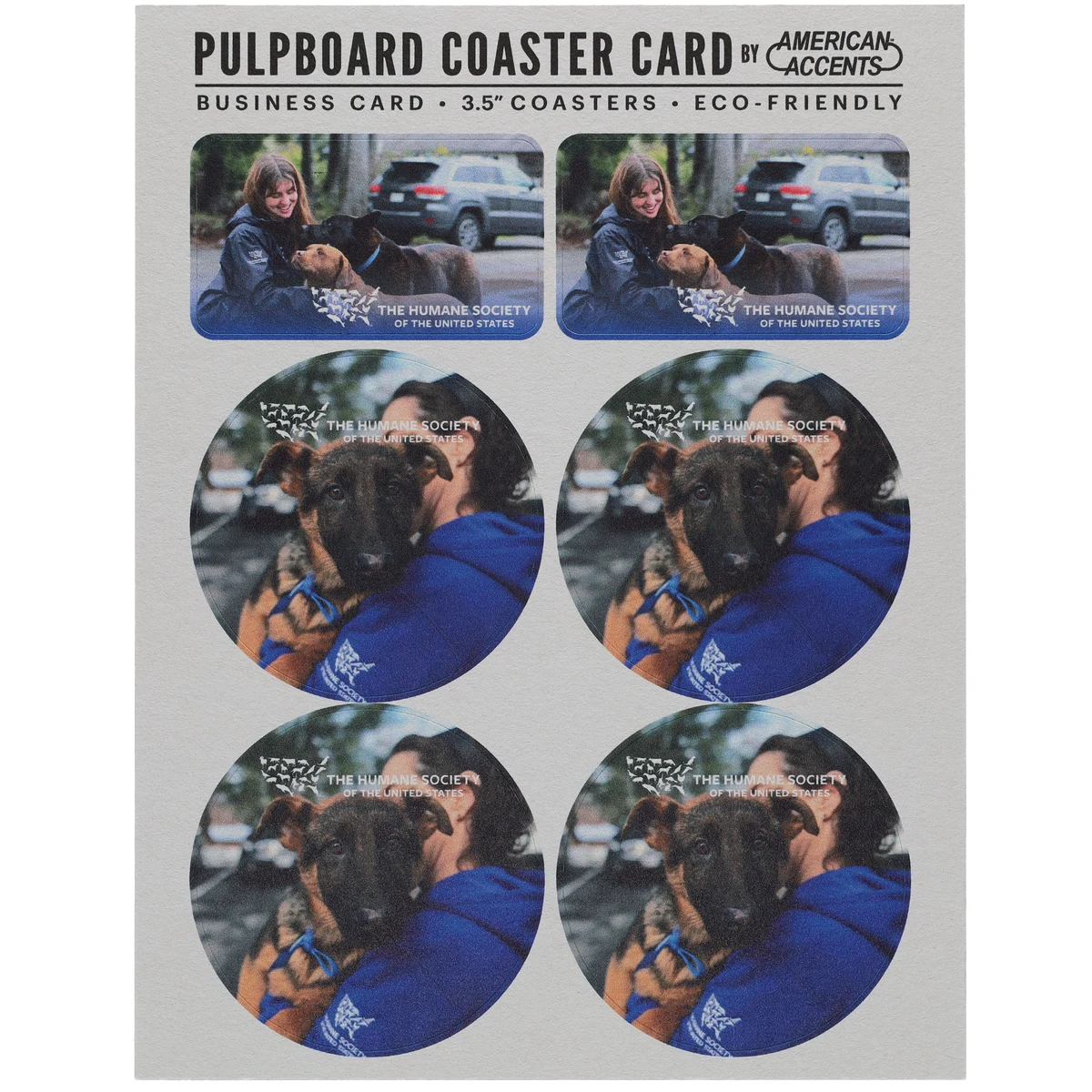 Coaster Card Pulpboard 55 pt Full Size 8.500" x 11.000" Digital Print 1