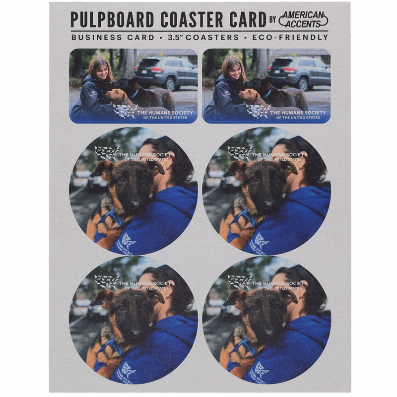 Coaster Card Pulpboard 55 pt Full Size 8.500" x 11.000" Digital Print