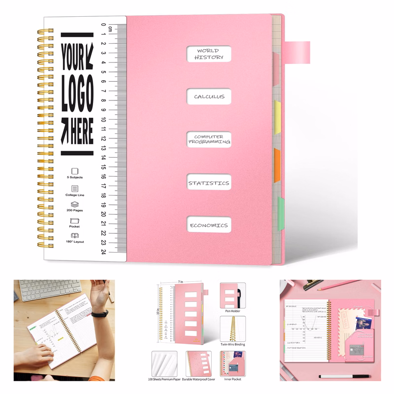 7" x 10" 100 Sheets Subject Notebook