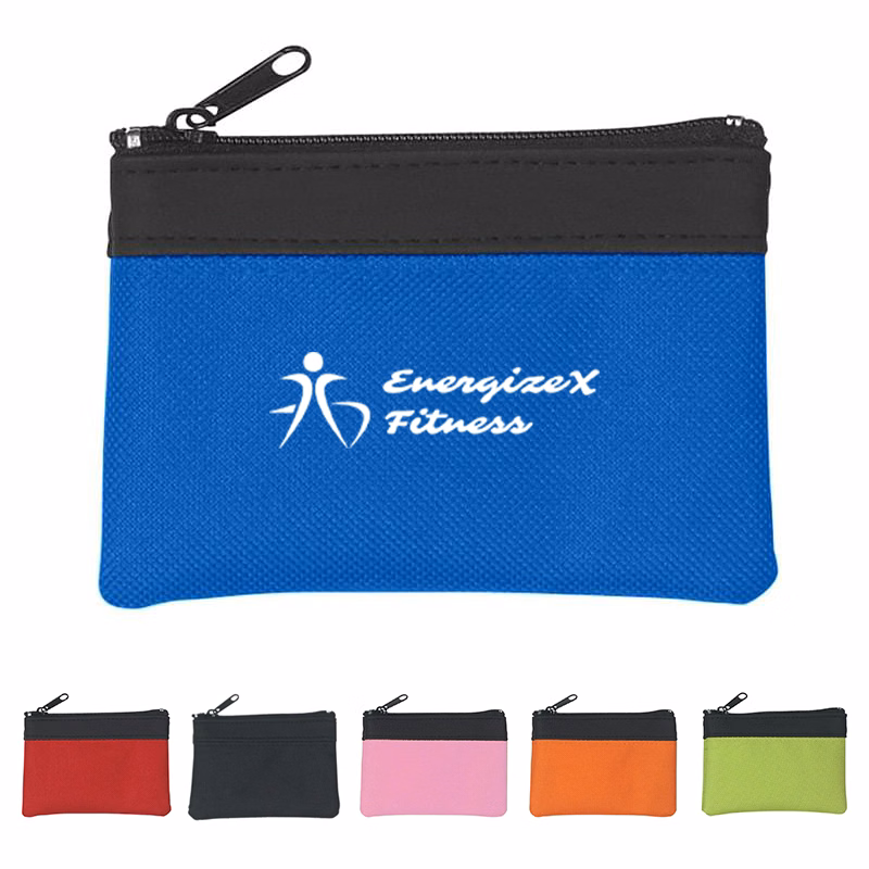 Slide fastening coin pouch