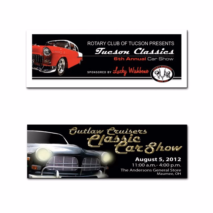 Full color metal dash plaques 0-3 sq"