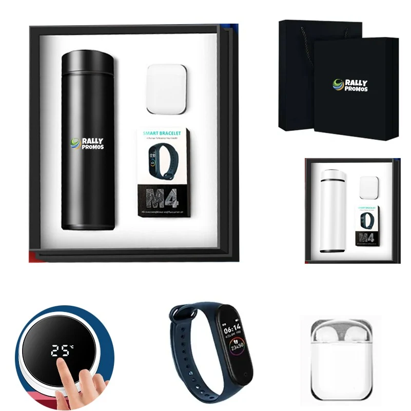 Business Gift Set 16oz Tumbler Smart Band Wireless Earbuds 1