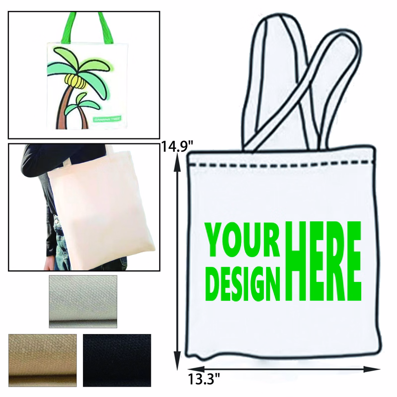 Full Color Custom Canvas Tote Bag MOQ 20