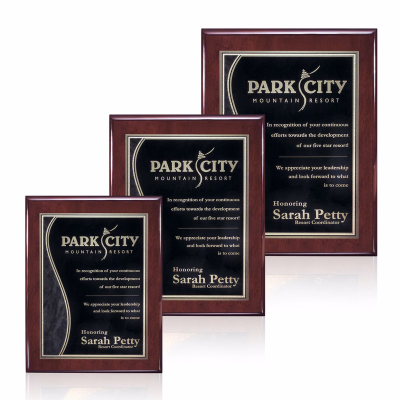 Oakleigh/Nobleton Plaque - Rosewood Finish