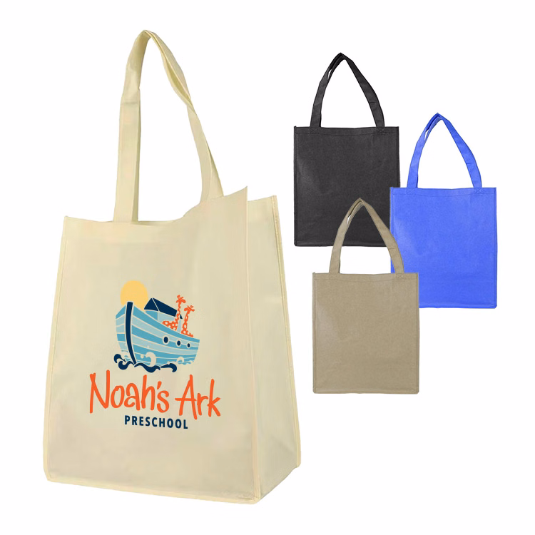 100g Non-Woven Polypropylene Grocery Tote w/ 8" Gusset