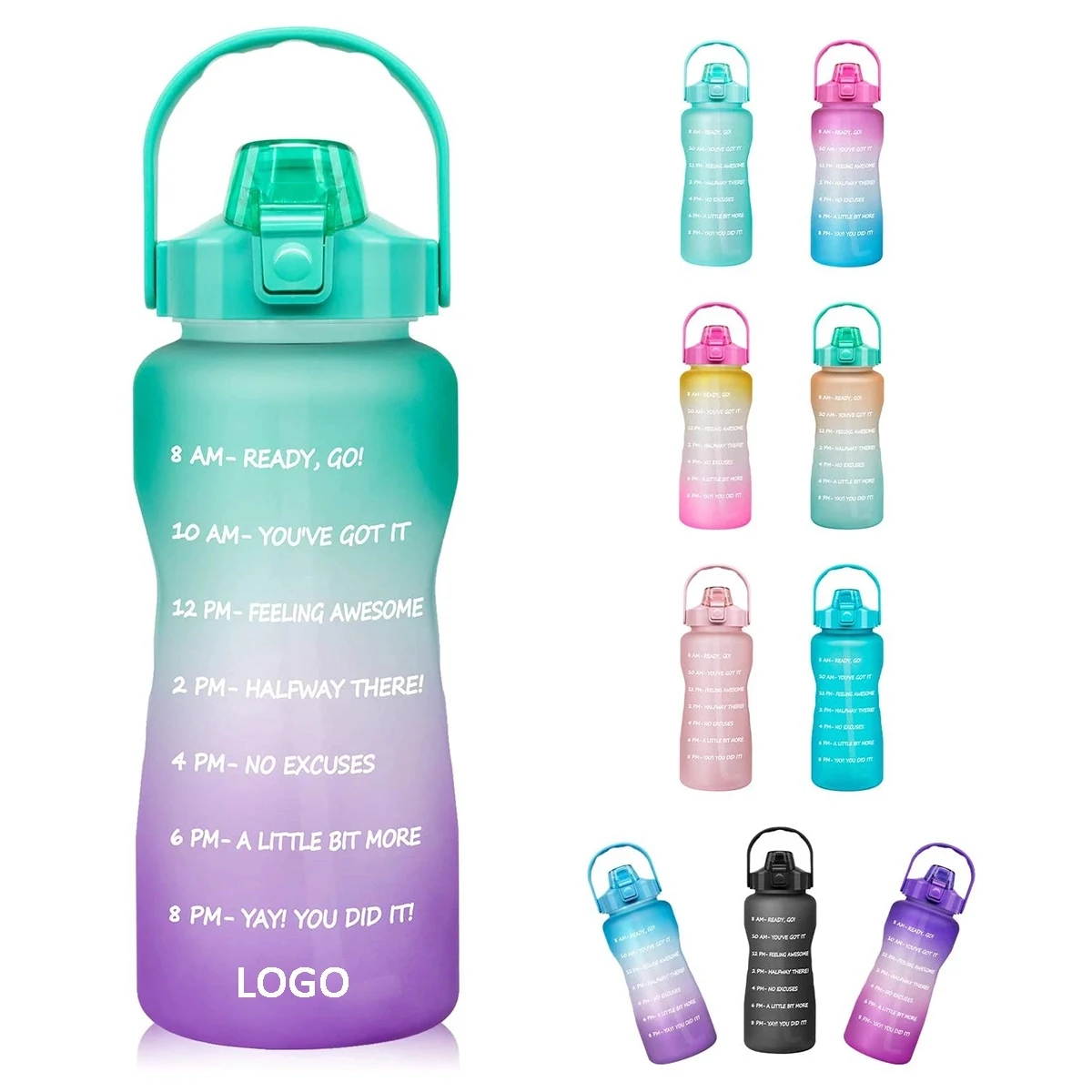 Leakproof Bpa Free Drinking Water Bottle With Time Marker 1