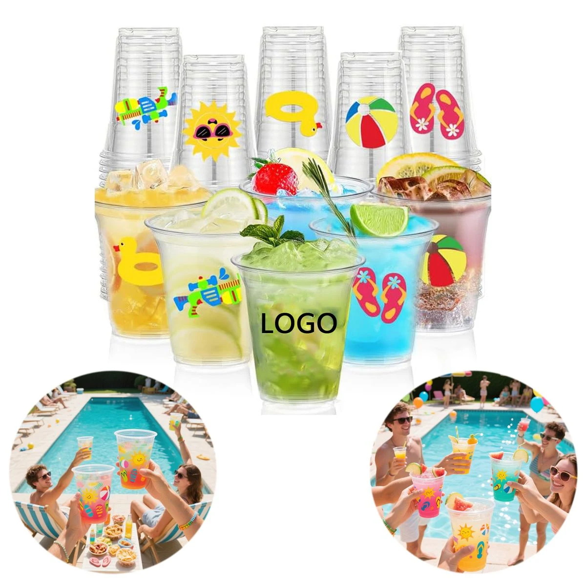 Party Disposable Clear Plastic Cups 1