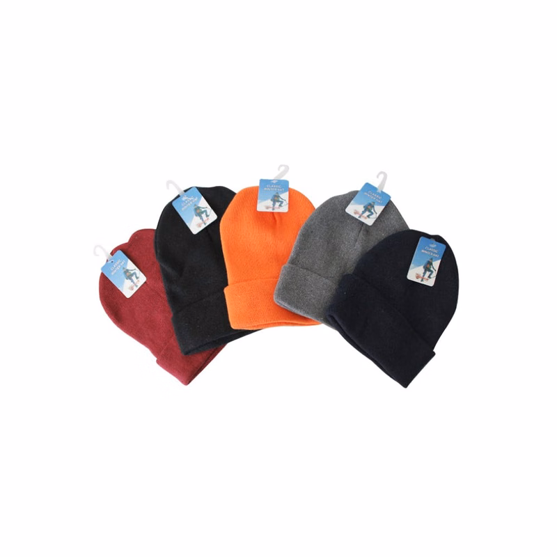 Mens' Cuffed Knit Hats Assorted