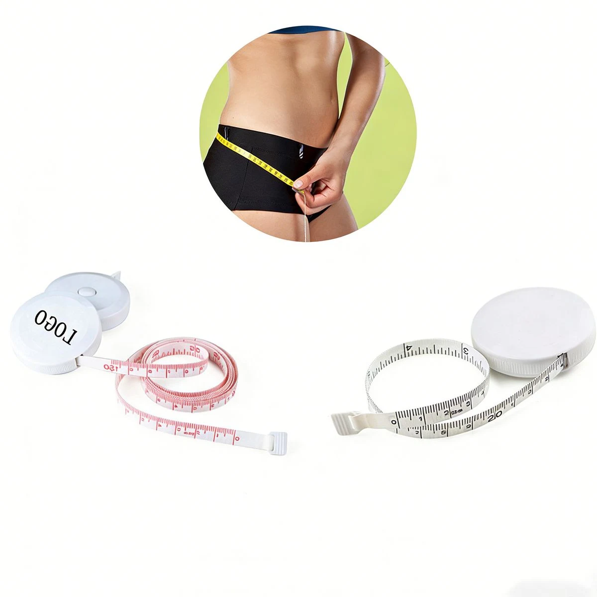 Round Retractable Tape Measure Flexible Pocket Ruler 1