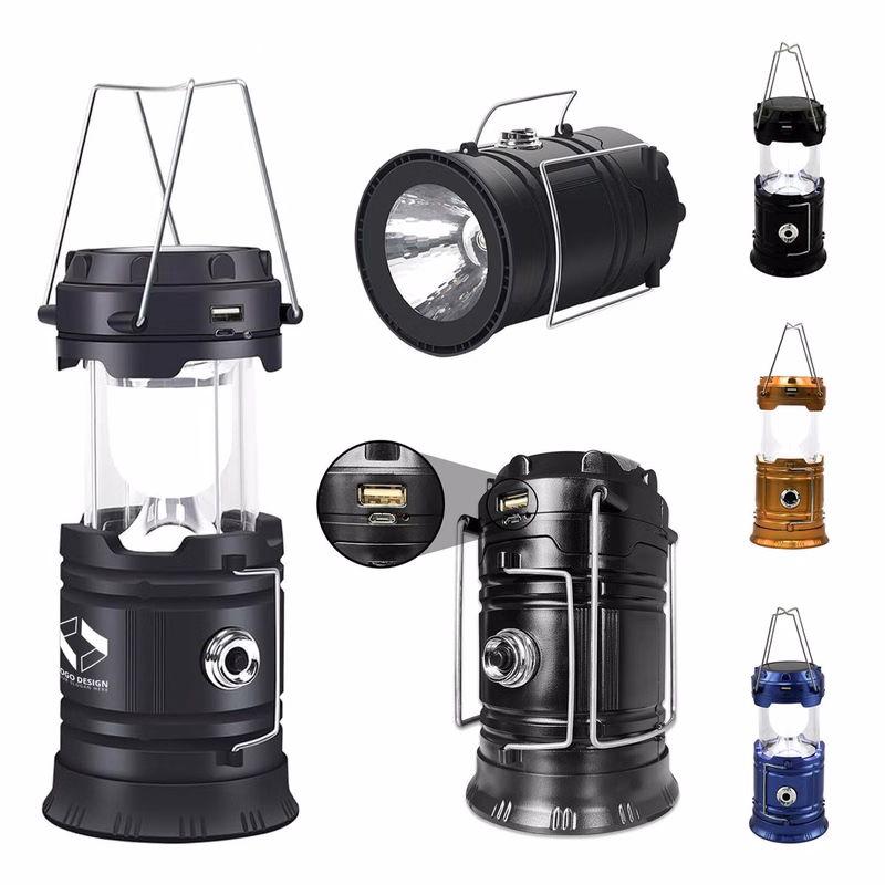 Portable Solar Samping Lantern Collapsible For Outdoor Home
