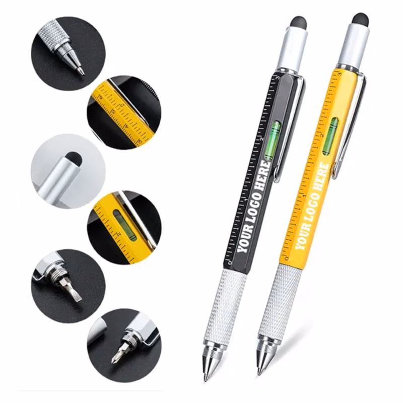 MOQ 50 Metal 6-in-1 Touch Ballpoint Pen