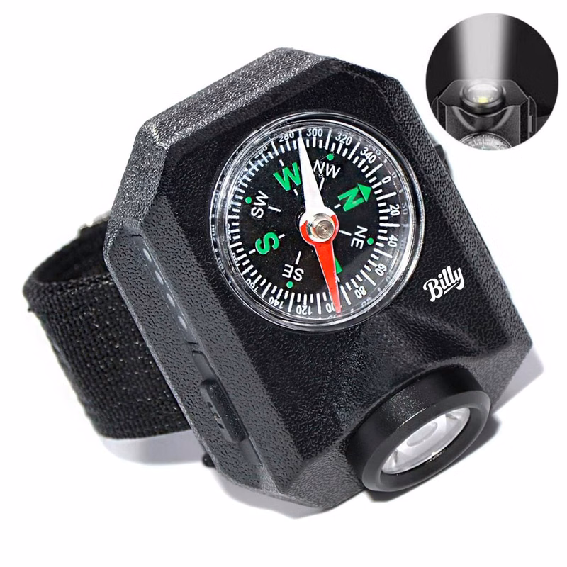 Rechargeable Adjustable Wrist Light w/ Compass