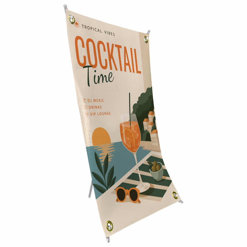 11 in. x 17 in. Table Top X-Stand Banner (Full Color)