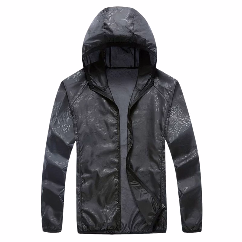 Men's Women's Outdoor Sun Protection Windbreaker Lightweight Waterproof Printed Jacket