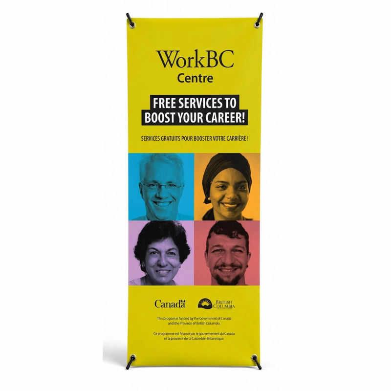 Tripod Banner with Graphics, 33.5x80, and Bag. NO SETUP CHARGE