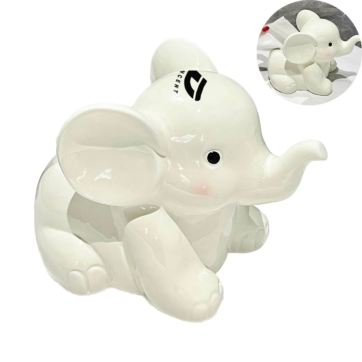 Elephant Ceramic Tissue Box 1