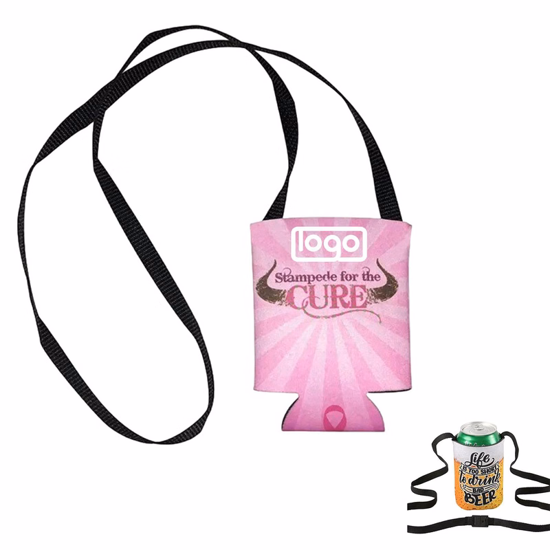 Neoprene Can Cooler Sleeve w/ Adjustable Strap