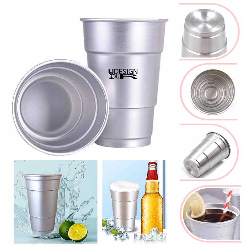 16 oz Aluminum Recyclable Party Cups MOQ100