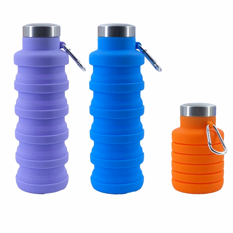 17oz Silicone Folding Water Bottle