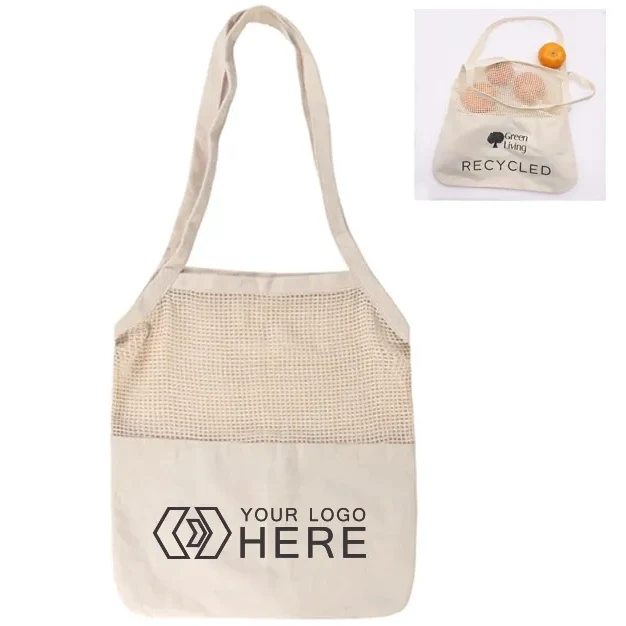 Organic Cotton Mesh Tote Bags 1