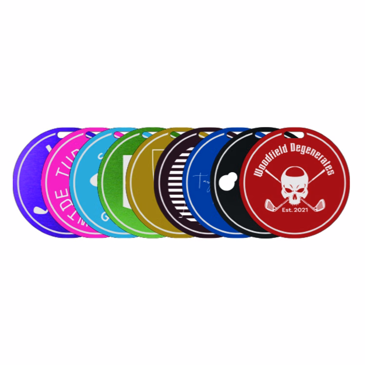 Laser engraved Round Bag Tags
