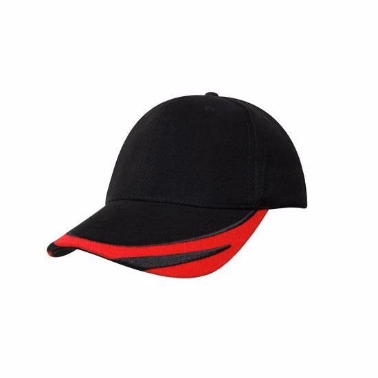 Brushed Heavy Cotton with Peak Trim Embroidered