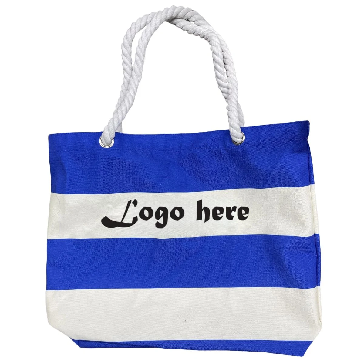 Canvas Beach Tote Bags, custom tote bag with logo imprint 1
