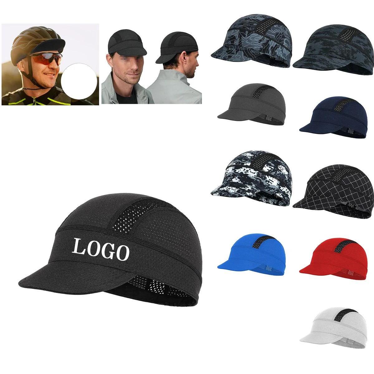 Cooling Helmet Liner Sun Visor Cycling Cap 1