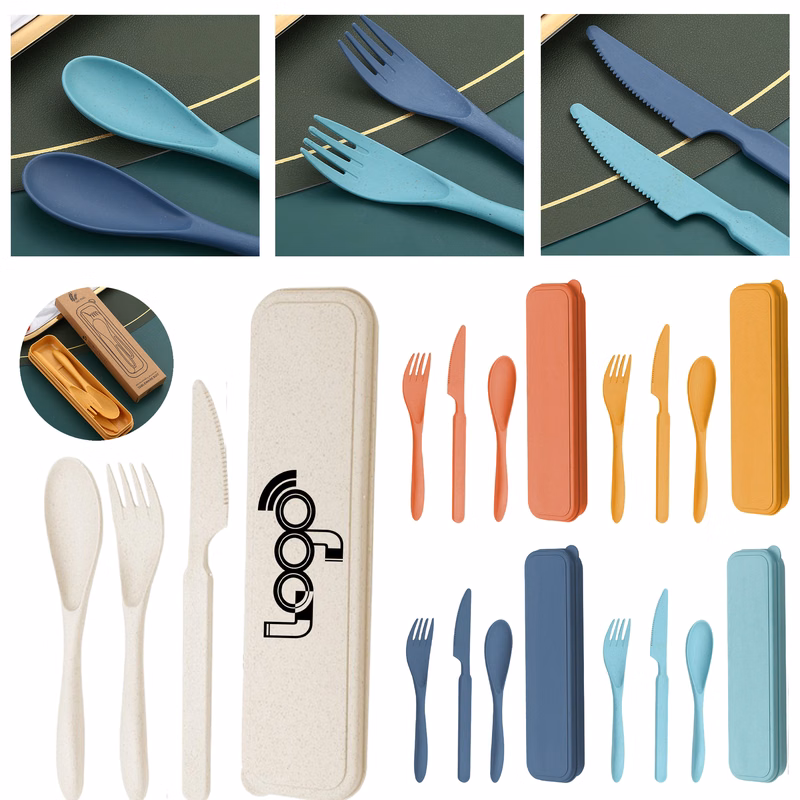 Eco-Friendly Wheat Straw Cutlery Set