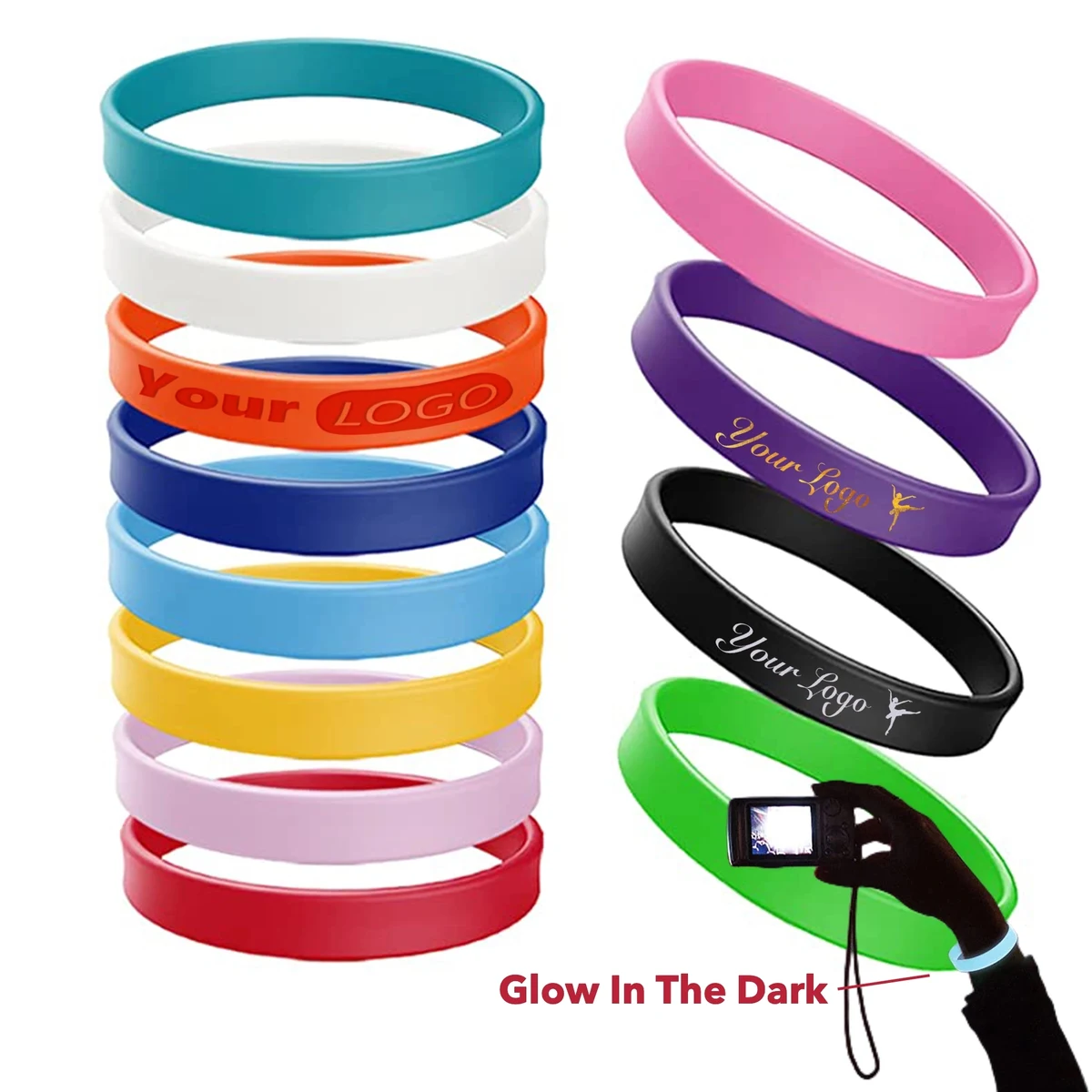 Glow in the Dark Silicone Wristbands 1