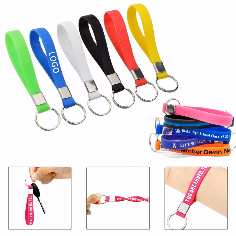 Custom Silicone Keychain With Logo