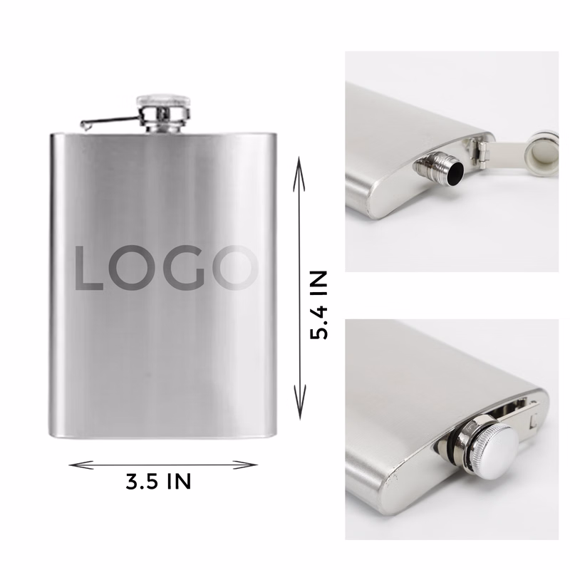 MOQ 10 PCS Durable 8OZ Stainless Steel Hip Flask