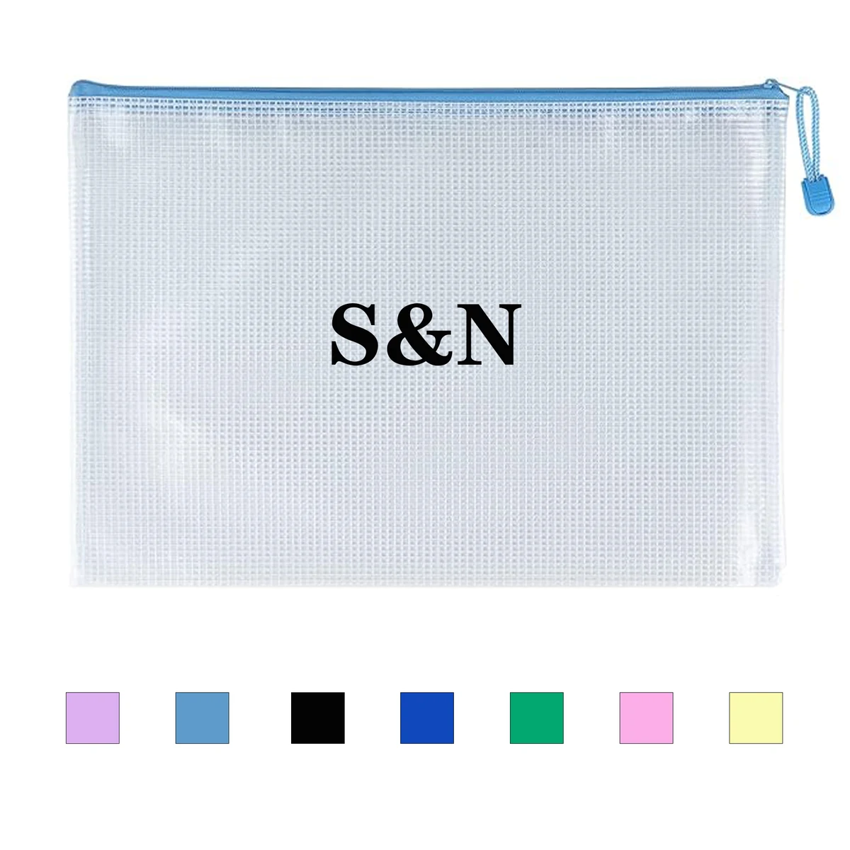 PVC Mesh Zippered Document Pouch 1