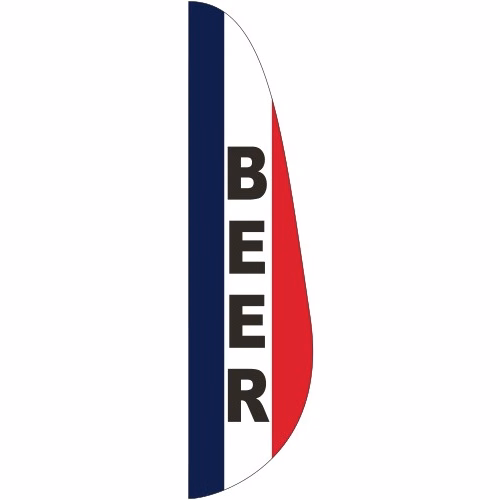"BEER" 3' x 12' Message Feather Flag