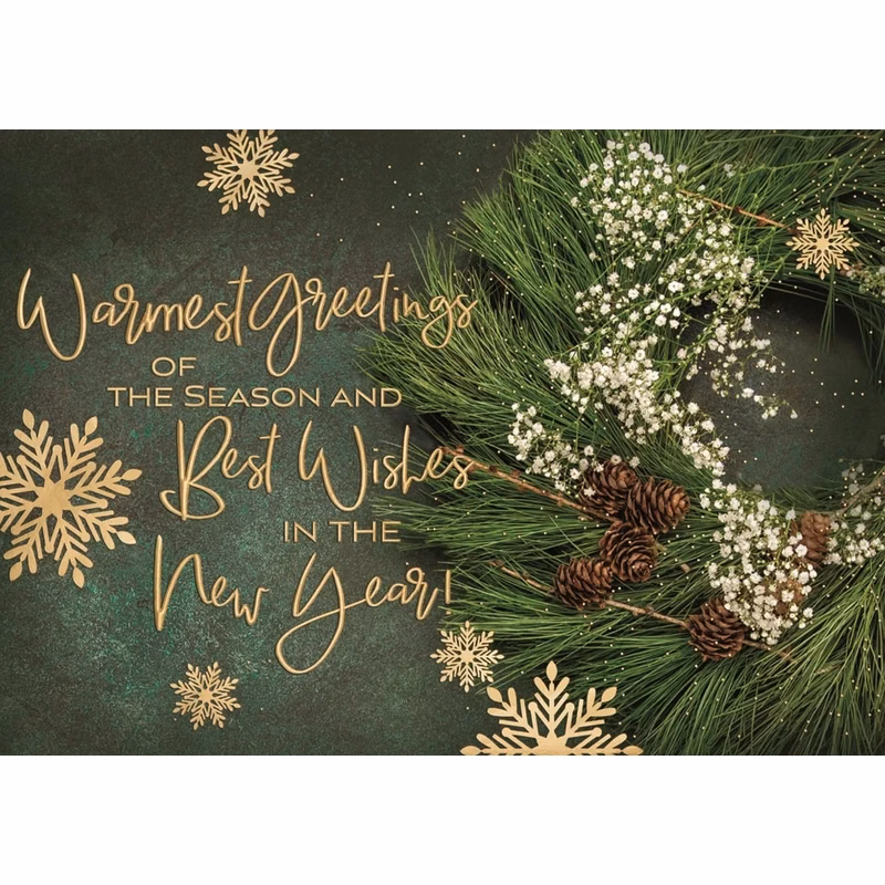 Evergreen Greetings Holiday Cards