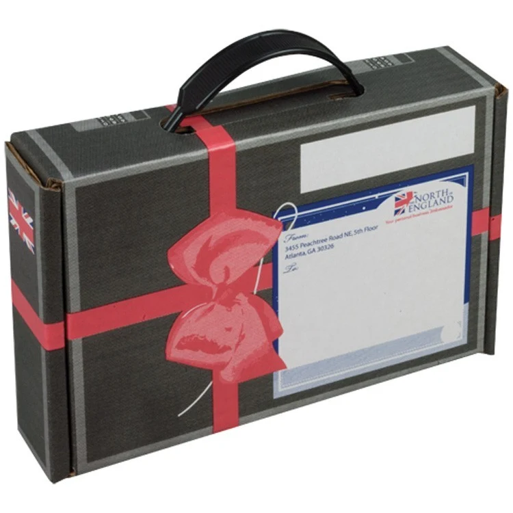 8 3/4" x 5 3/4" x 2" - B-Flute Box with Handle 1